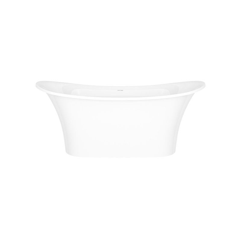 Toulouse 59.75 in. L Freestanding Soaking Tub, Gloss White, Black Blue - Matte