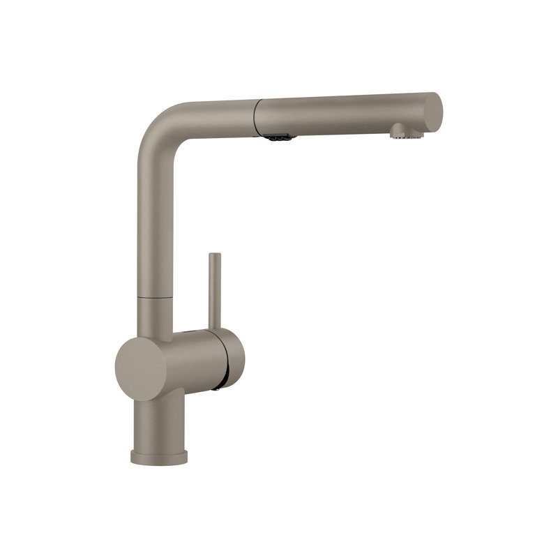 Linus Low Arc Pull-Out Dual-Spray Kitchen Faucet, Truffle