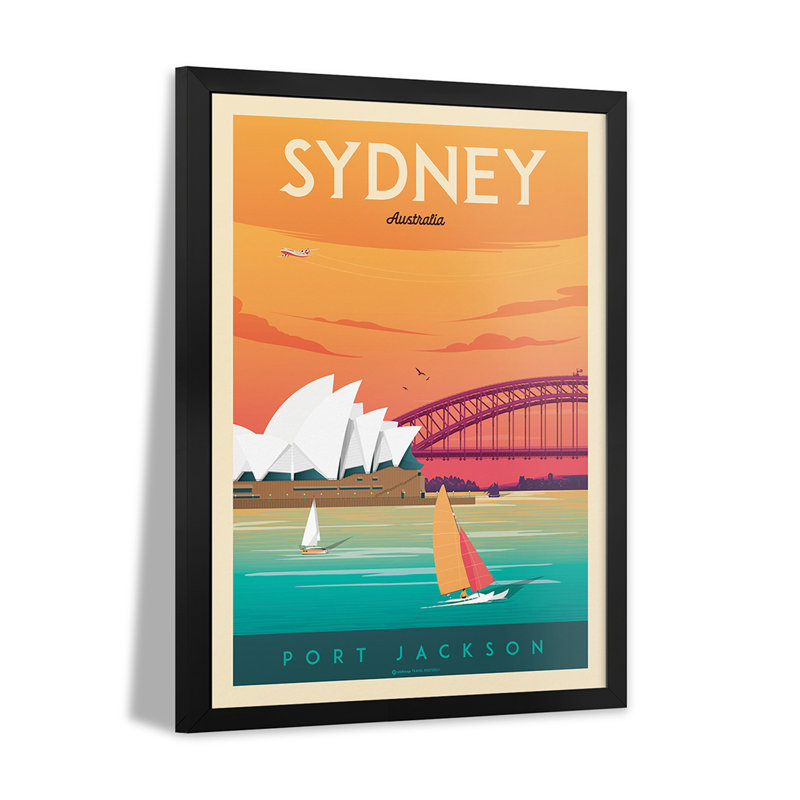 Affiche de voyage Sydney Sydney, H 24 po x l 16 po