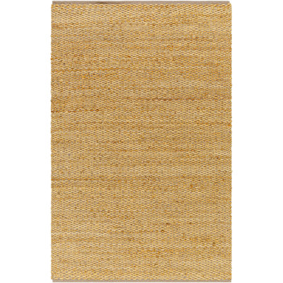 Tapis abstrait beige en coton tissé à plat à la main Woosley