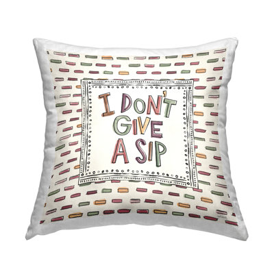 Coussin décoratif imprimé "Wine Sip Sentiment" par Anne Tavoletti