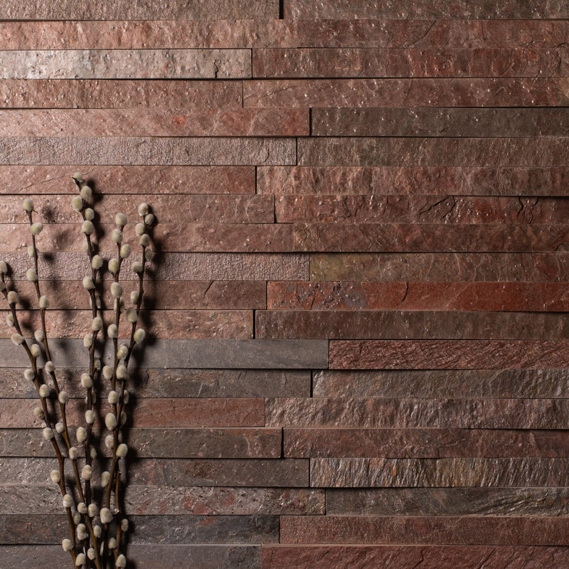 Carrelage mural en quartzite bruni 4 po x 23 po
