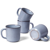  4 Piece Stoneware Coffee Mug Set