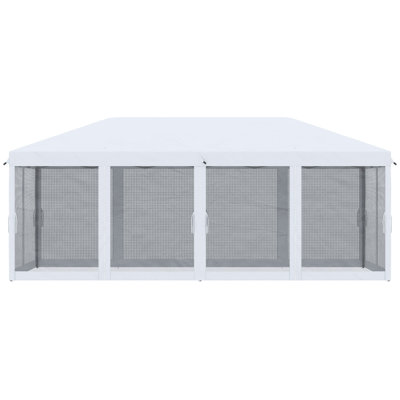 Outsunny 10' X 20' Pop Up Canopy Tent With Netting