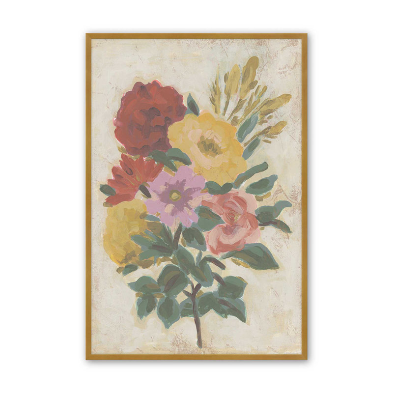 «Harvest Bouquet II» par June Erica Vess, reproduction d'art, H 18 po x l 12 po, Open Corner Framed Print without Mat Paper