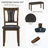 6-Piece Dining Table Set with Bench and Chairs