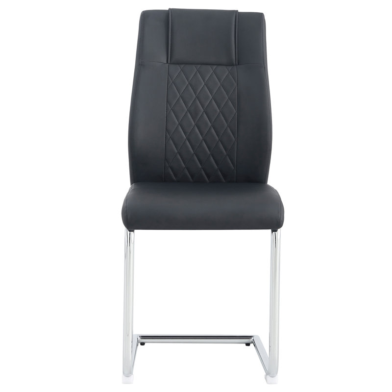 Chaises de salle à manger avec siège rembourré en similicuir