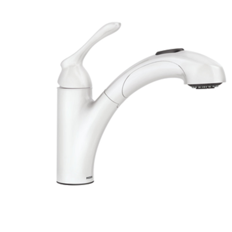 Banbury Single Handle Kitchen Faucet, White