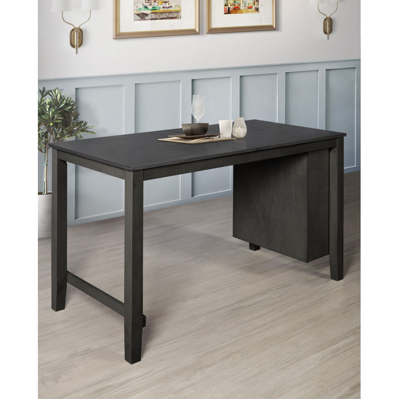 Aridna 4 - Person Four Leg Dining Set, Black/Black