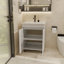 Meuble-lavabo autoportant avec lavabo et armoires à fermeture douce