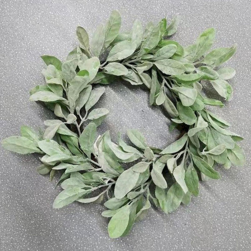 Faux Lambs Ear 16'' Wreath
