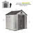 8x8 FT Heavy-Duty Resin Outdoor Storage Shed, Waterproof Plastic Tool Shed with Lockable Door, Windows and Vents-119306971