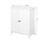 Bathroom Floor Cabinet In White With Double Doors And Adjustable Shelf - Maximizes Use Of Space Your Door , Holds Heavy Items Ease