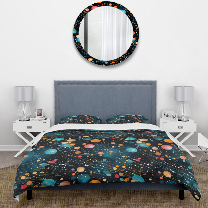 Ensemble de housse de couette Celestial Allure, Housse de couette pour très grand lit et 2 très