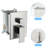 Dual Function 12 Inch Wall Mounted Brushed Nickel Shower Head, Balanced Valve, Rainfall And Handheld With 360 Swivel For All - Around Use System, Various Needs-126726188