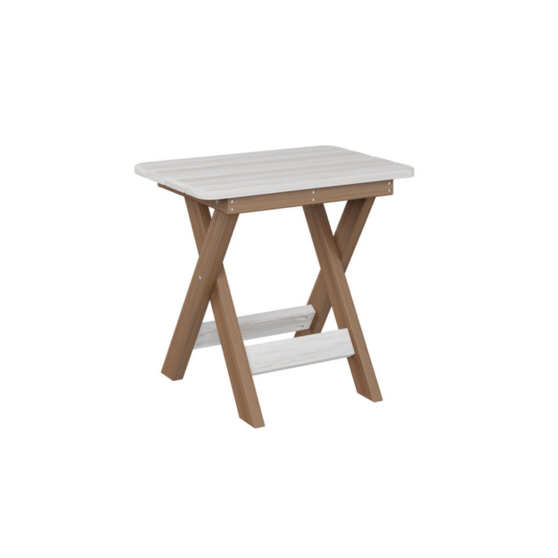 Berlin Gardens Folding End Table, Antique Mahogany, Seashell