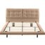 Base de lit grand format kaki avec lumières à DEL, lit flottant en cuir Pu, conception à boutons, sans sommier, assemblage facile, tête de lit tapissier télécommandée à six couleurs pour la tranquillité, ressort-1392748675