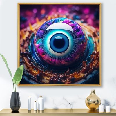 «Eye of Consciousness Retro Futuristic I», reproduction d'art sur toile