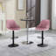 Paynter Swivel Upholstered Adjustable Height Counter Stool with Metal Frame-420153901