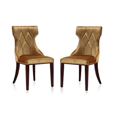 Chaise d'appoint en velours et hêtre Reine