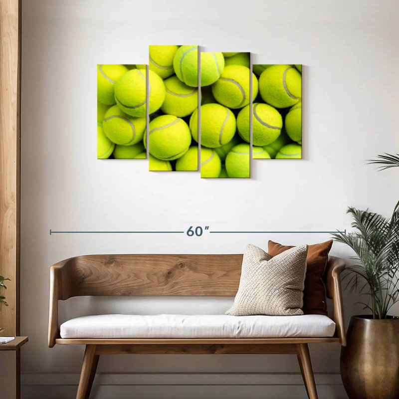 Balles de tennis jaunes Sireci, H 27 po x l 43 po