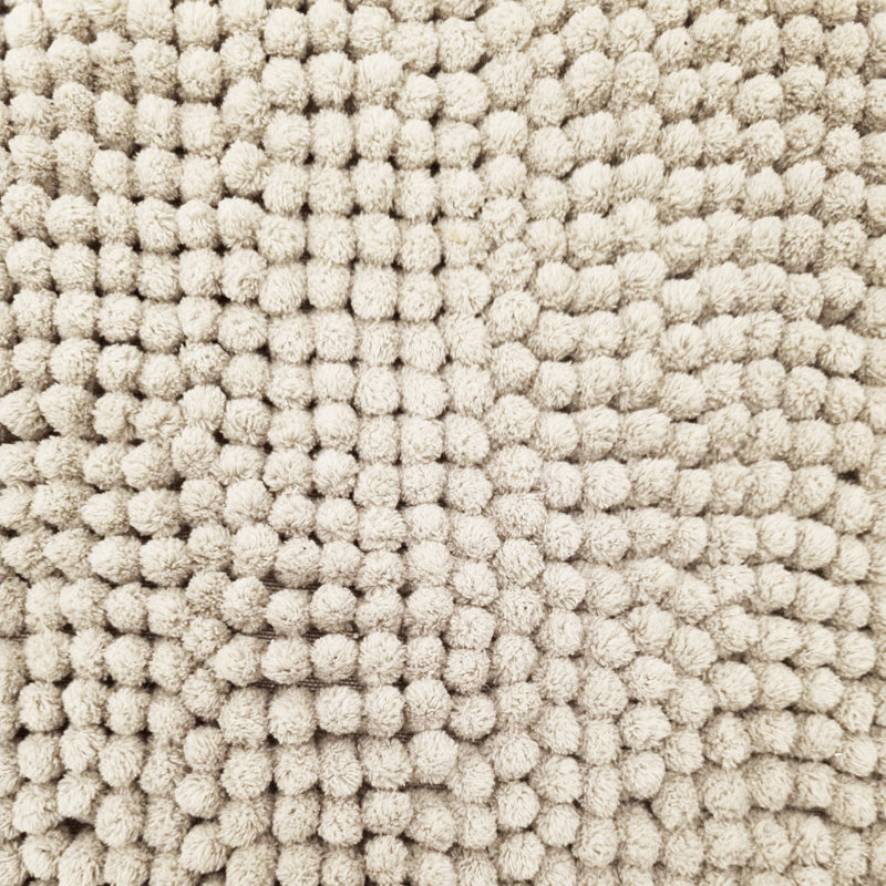 Centreville Chenille Non Slip Bath Mat, 80cm L x 50cm W, Cream