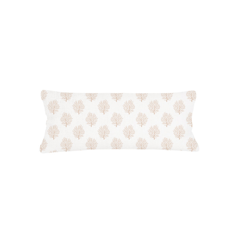Printed Pillows Linen Geometric Accent Pillow, Beige, Rectangle 20" H x 36" W, Pillow Cover Only - No Insert