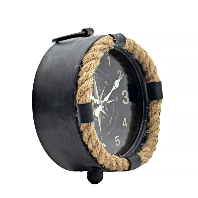 Compass-Inspired Rope Table Clock