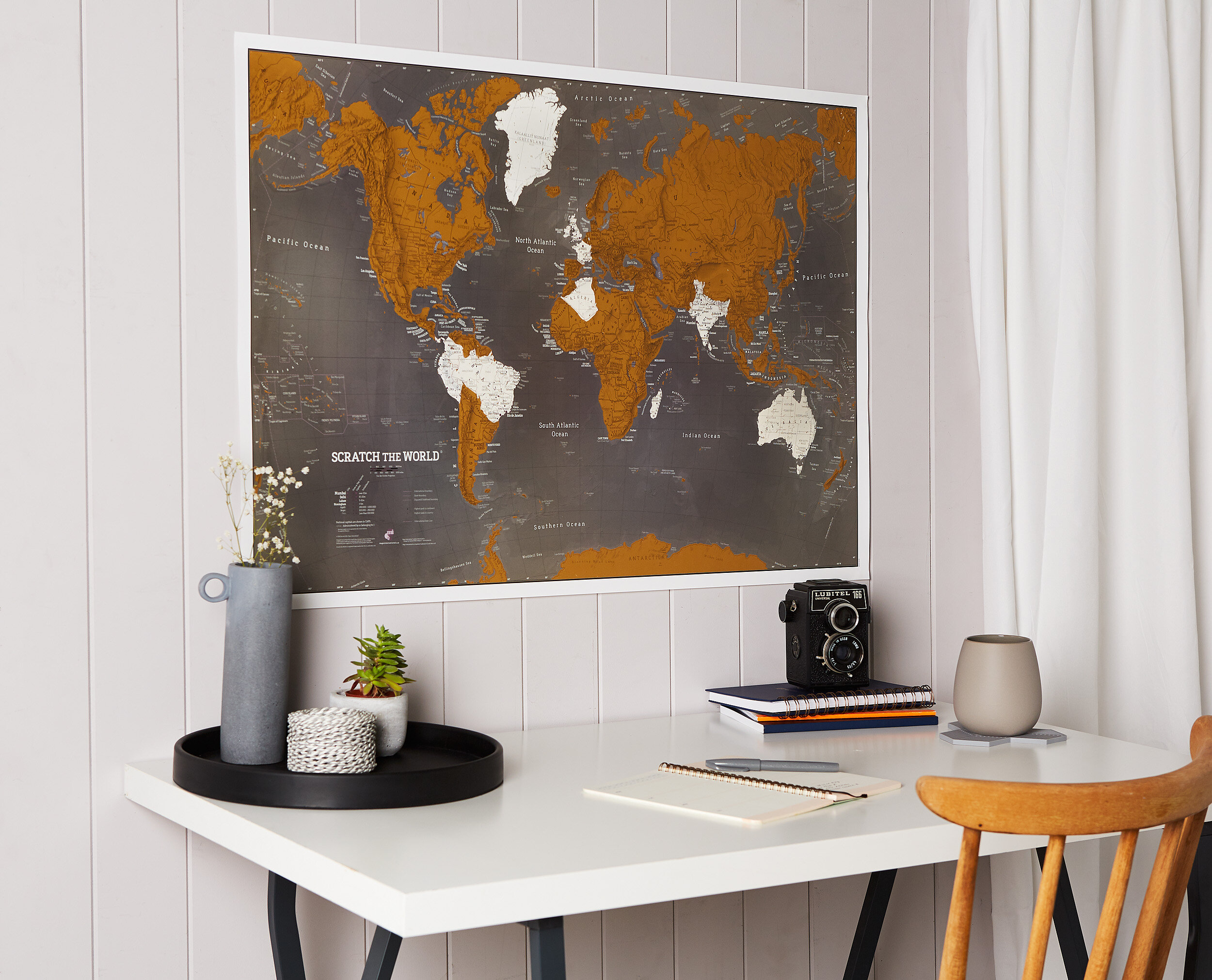 Maps International 33'' W x 23'' H Dry Erase And Laminated World Map