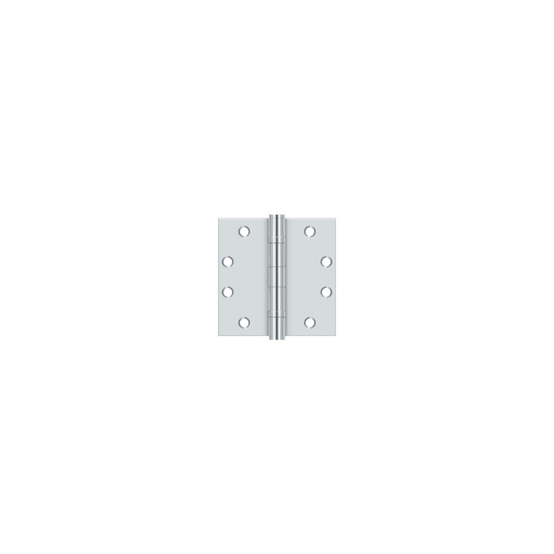 102'' x 102'' Steel Butt Bearing Hinge, Polished Chrome