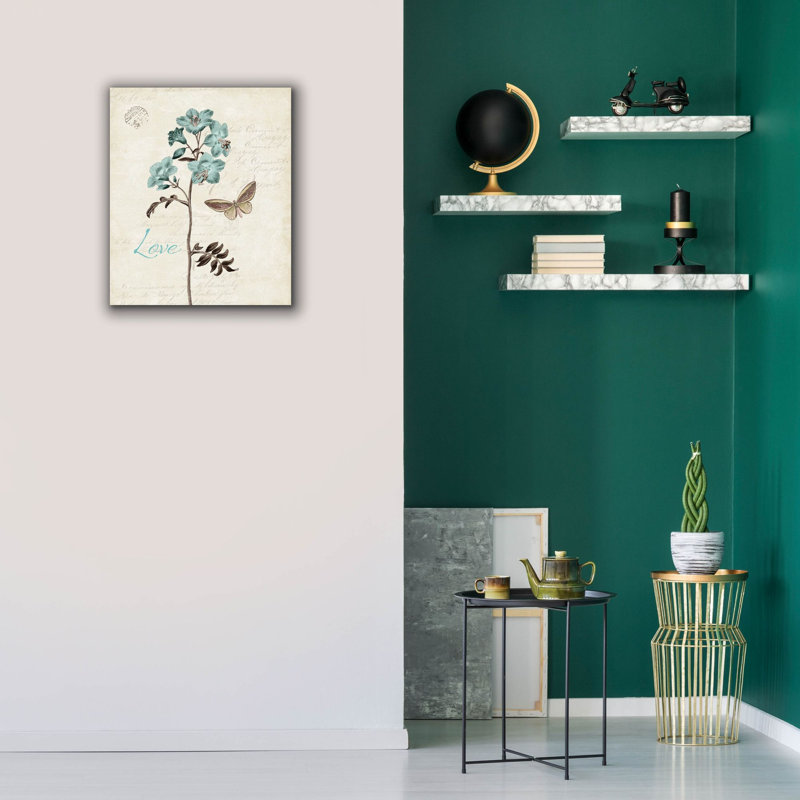 «Slated Blue 1» par Katie pertiet, art mural sur toile, 20 po x 24 po