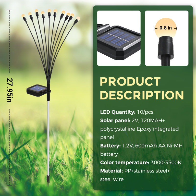 Plastic Solar Powered Integrated LED Pathway Light Pack