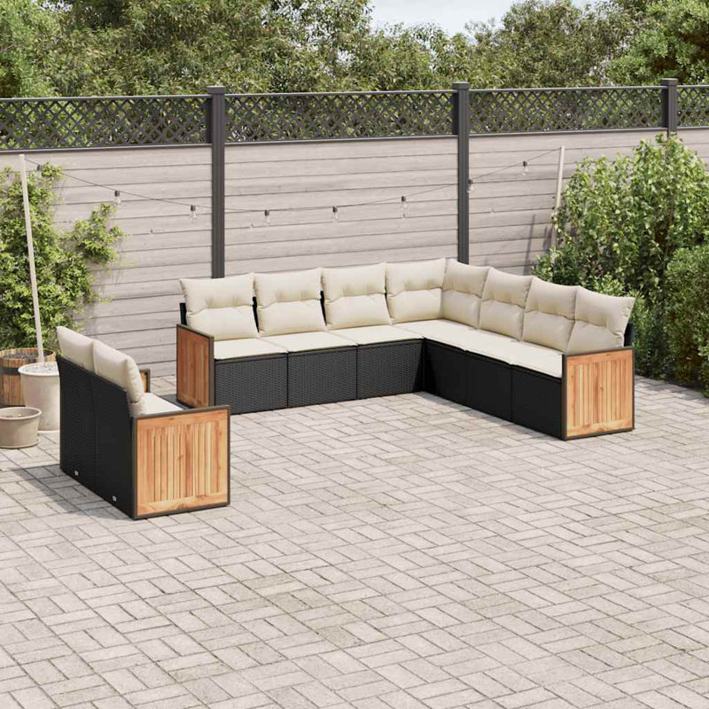 Grand canapé modulaire en rotin PE Vidaxl