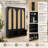79" Farmhouse Hall Tree with Rattan Doors, Shoe Storage Bench, 6 Coat Hooks and Adjustable Shelves for Entryway-1688608364