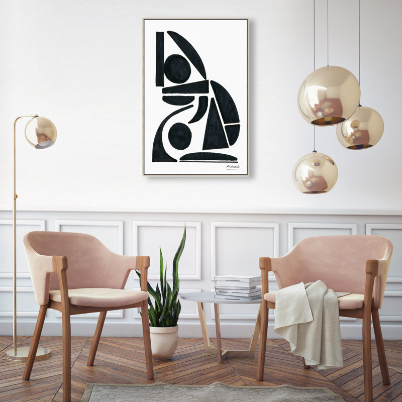 Manuel Roman - Abstracto Print by Oliver Gal, 55"H x 37"W, Silver Floater Frame