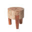 Tabouret de rangement en bois massif Mateus