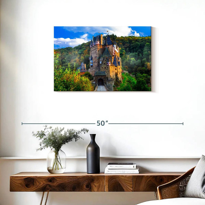 Lilie, château médiéval allemand, H 20 po x l 30 po
