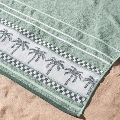 Palm Trees Cotton Extra Large Beach Towel