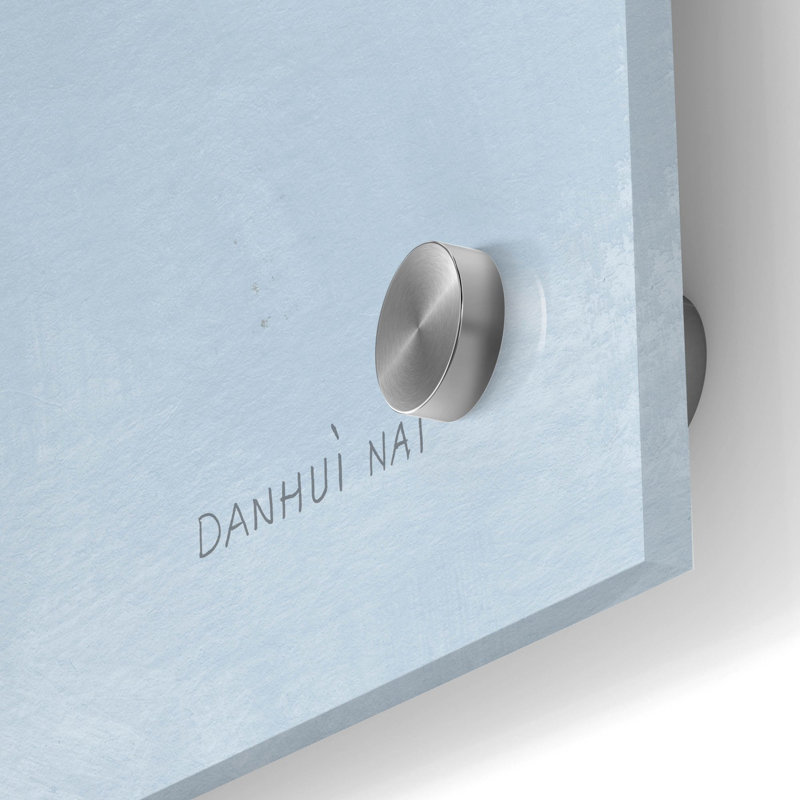 «Retro Abstract 3 Blue» par Danhui Nai, art mural en verre acrylique, H 36 po x l 24 po x P 0,2 po