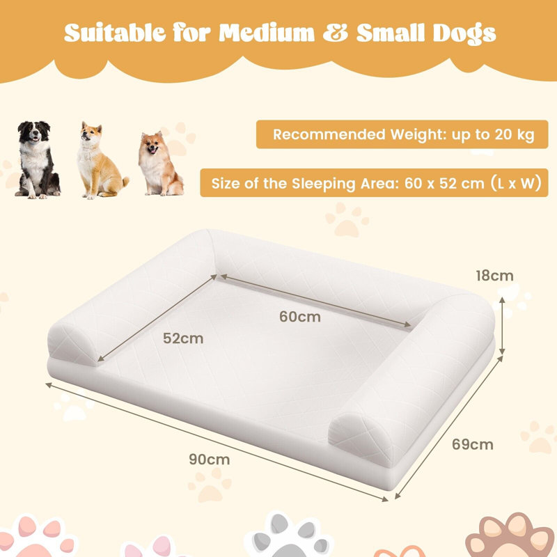 Davari Polyester Pet Bed, Beige
