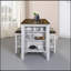 Ensemble de comptoir 3 pièces pour espace de rangement pour petit espace Design de ferme moderne Conception rétro facile à assembler