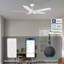 Ventilateur de plafond standard intelligent à 5 pales Gatha avec télécommande et ensemble d'éclairage inclus-581072868-581072876-581072864