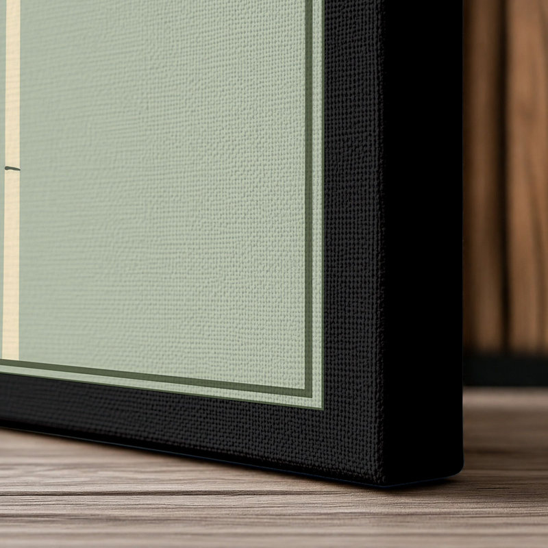 Bamboo Stillness Japandi - Wrapped Canvas, 30x20 - 76.2 x 50.8 cm, Black Border