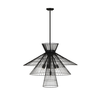 Lustre géométrique unique à 8 lumières Bowry