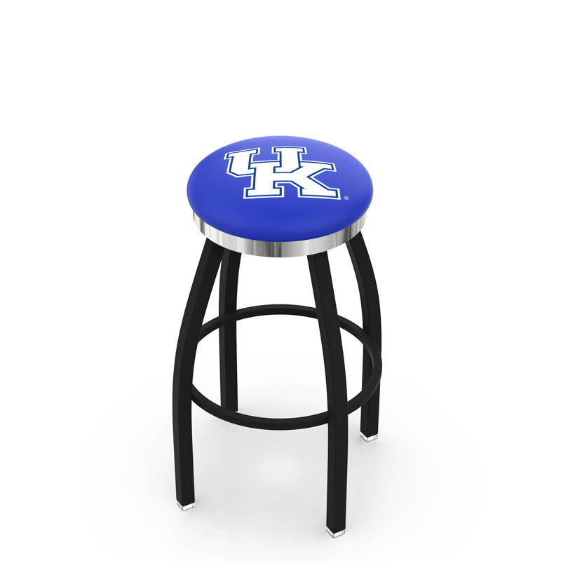 Tabouret de bar pivotant de 30 po NCAA, Chrome, Université du Kentucky