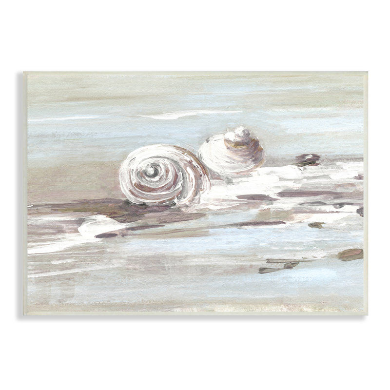 Coquillages de plage Still brossé, Plaque murale, H 20 po x l 20 po x P 1,5 po