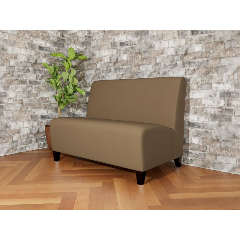 Causeuse sans accoudoirs Ravenna, Bois noir, Patriot Plus taupe