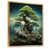 Toile avec cadre flottant or