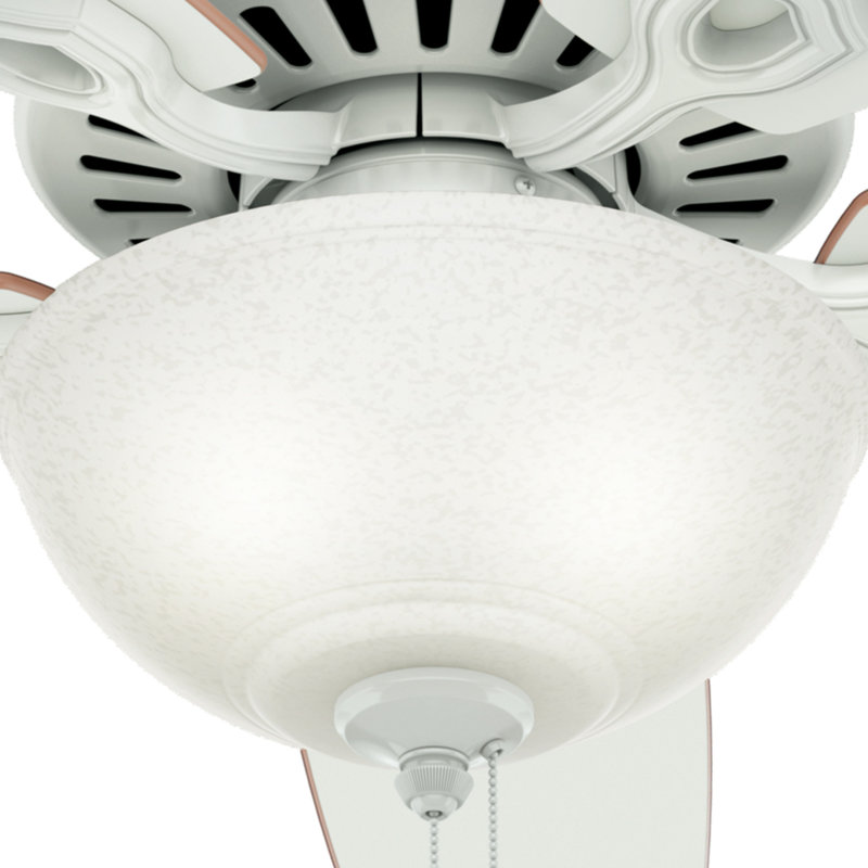 Snow White 52" Ceiling Fan with LED Light and Beech Blades