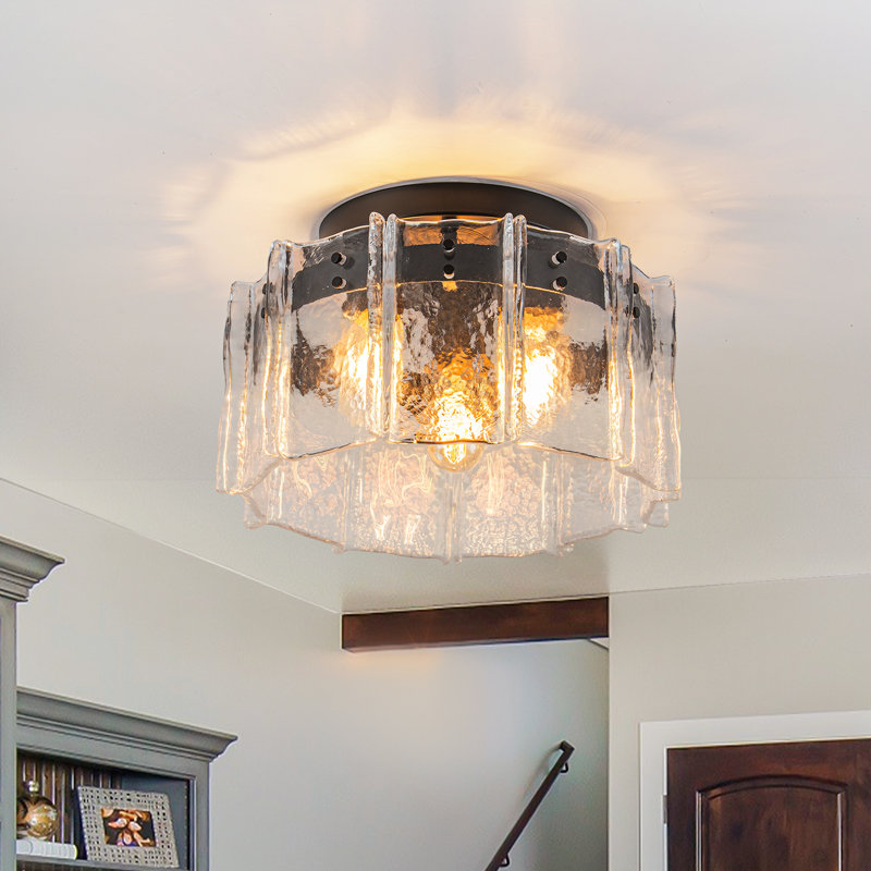 Plafonnier encastré 3 lumières Glam, Matte Black
